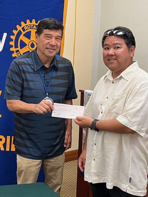 Rotary Club of Pearlridge (RCOP) supports Highlands Intermediate School's upcoming Spring 2025 "COLTS EXPO" with $250.00 check donation